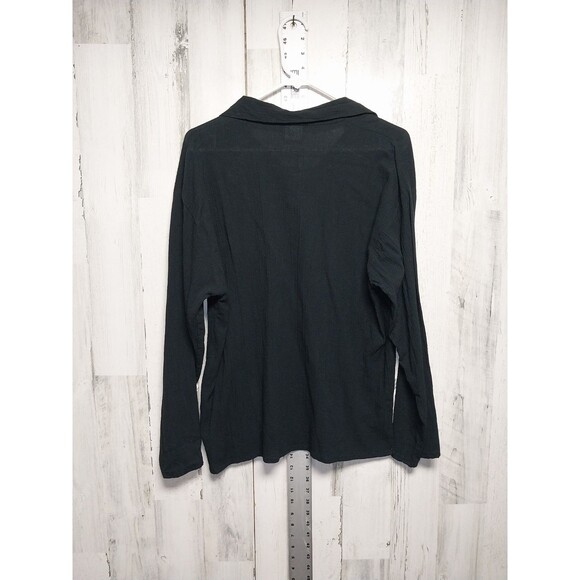Signature Imports Women's Large Black 100% Cotton Blouse - Picture 5 of 5